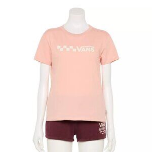 EUC Vans Pink Logo Graphic Tee Junior's XS